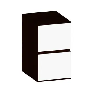 SCALIDO-Unterschrank SLIM Wange links 400x660x490mm 2 Auszüge Farbvar. W/E/E
