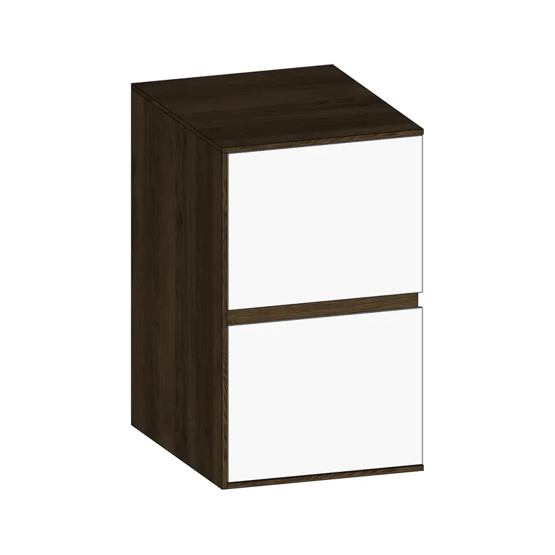 SCALIDO-Unterschrank SLIM Wange links 400x660x490mm 2 Auszüge Farbvar. W/N/N