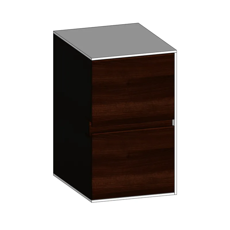 SCALIDO-Unterschrank SLIM Wange rechts 400x660x490mm 2 Auszüge Farbvar. E/W/E