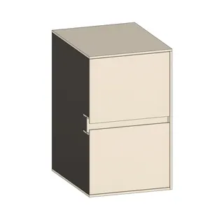 SCALIDO-Unterschrank SLIM Wange rechts 400x660x490mm 2 Auszüge Farbvar. K/K/K