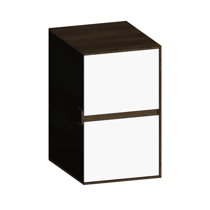 SCALIDO-Unterschrank SLIM Wange rechts 400x660x490mm 2 Auszüge Farbvar. W/N/N