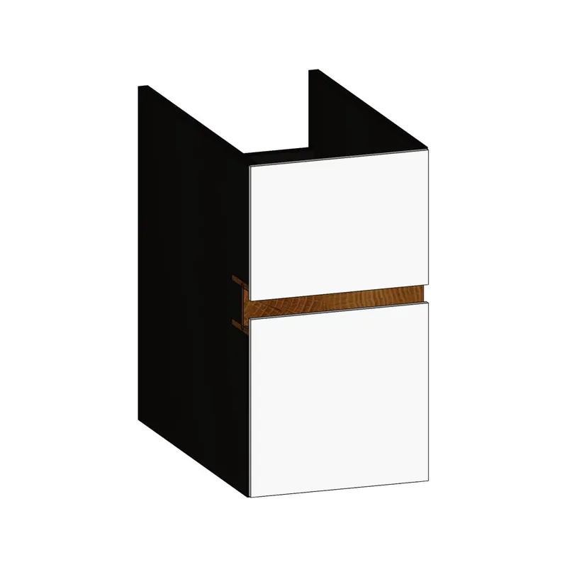 SCALIDO-Unterschrank zu Konsolenplatte 300x540x510mm 2 Auszüge Farbvar. W/X/S