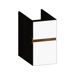 SCALIDO-Unterschrank zu Konsolenplatte 300x540x510mm 2 Auszüge Farbvar. W/X/S