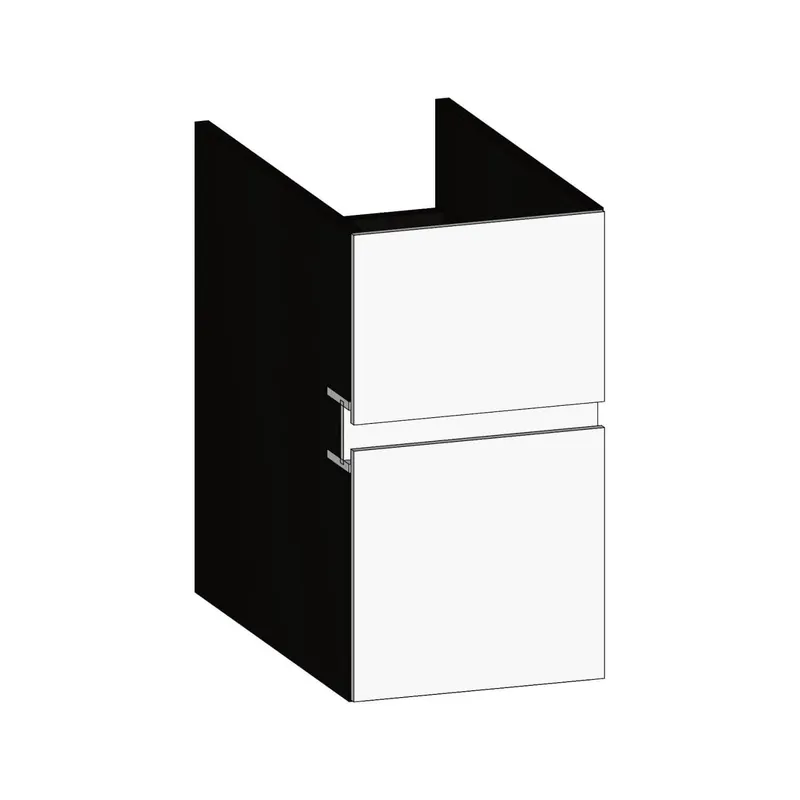 SCALIDO-Unterschrank zu Konsolenplatte 300x540x510mm 2 Auszüge Farbvar. W/X/W