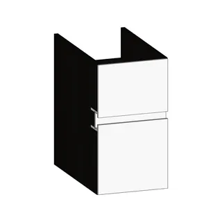 SCALIDO-Unterschrank zu Konsolenplatte 300x540x510mm 2 Auszüge Farbvar. W/X/W