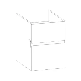 SCALIDO-Unterschrank zu Konsolenplatte 400x540x510mm 2 Auszüge Farbvar. N/X/N – Bild 2