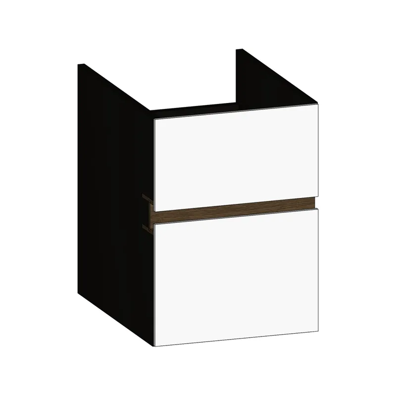 SCALIDO-Unterschrank zu Konsolenplatte 400x540x510mm 2 Auszüge Farbvar. W/X/N