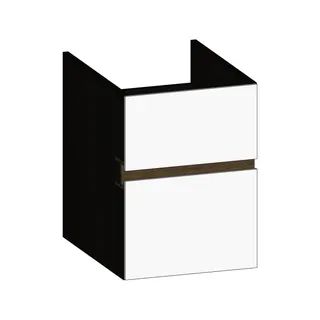 SCALIDO-Unterschrank zu Konsolenplatte 400x540x510mm 2 Auszüge Farbvar. W/X/N