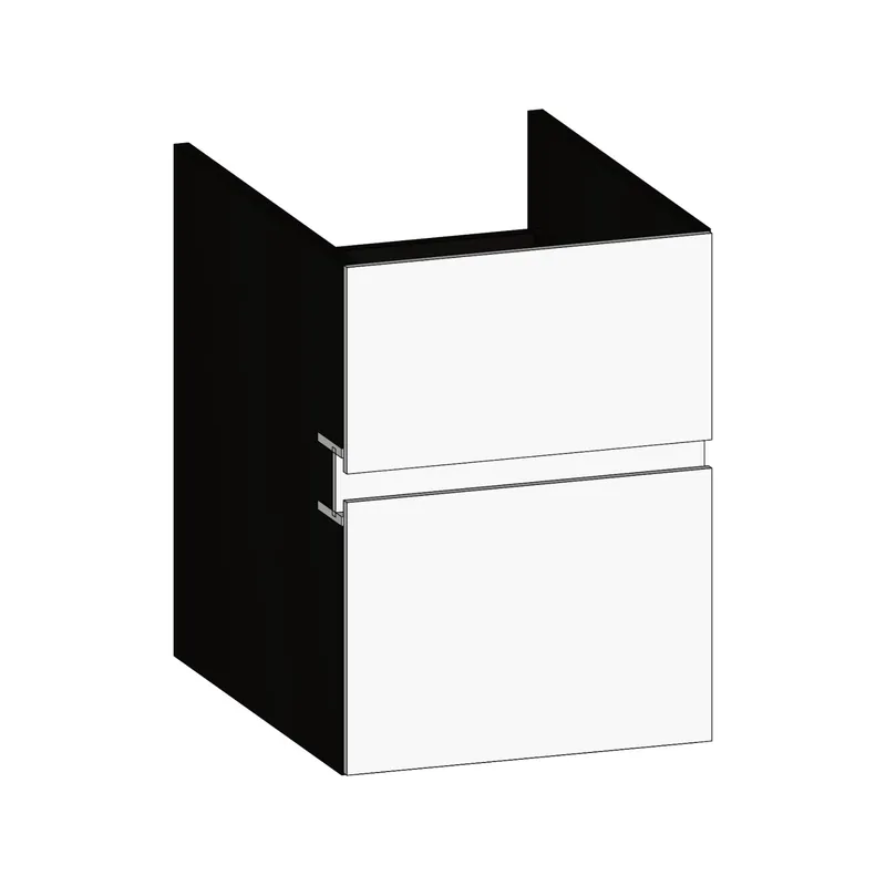SCALIDO-Unterschrank zu Konsolenplatte 400x540x510mm 2 Auszüge Farbvar. W/X/W