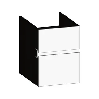 SCALIDO-Unterschrank zu Konsolenplatte 400x540x510mm 2 Auszüge Farbvar. W/X/W