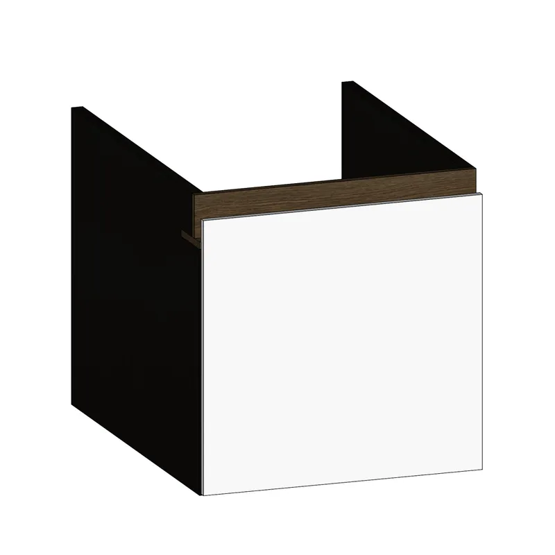 SCALIDO-Unterschrank zu Konsolenplatte 400x410x510mm 1 Auszug Farbvar. W/X/N