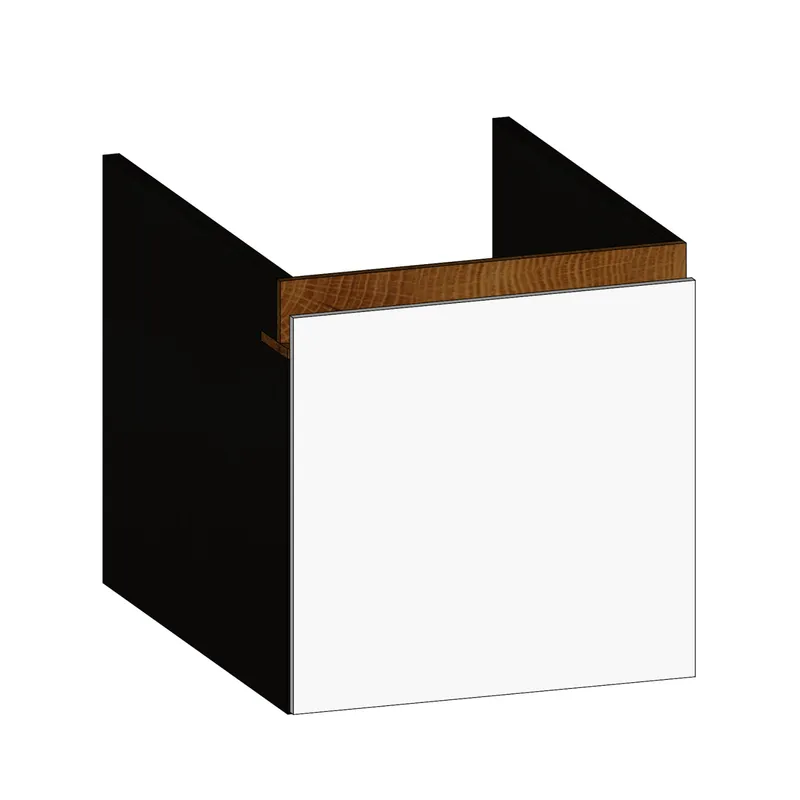 SCALIDO-Unterschrank zu Konsolenplatte 400x410x510mm 1 Auszug Farbvar. W/X/S