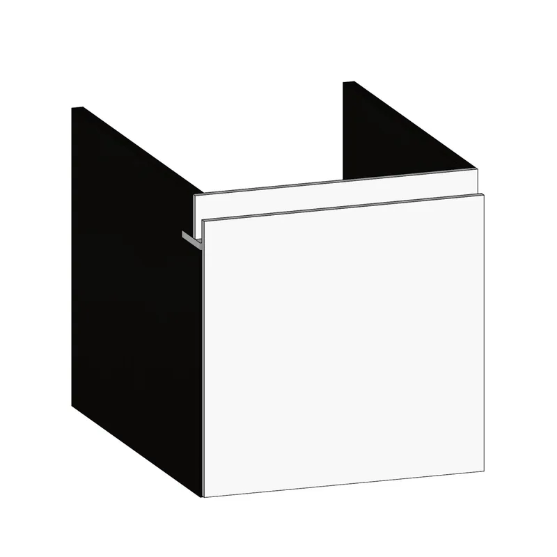 SCALIDO-Unterschrank zu Konsolenplatte 400x410x510mm 1 Auszug Farbvar. W/X/W