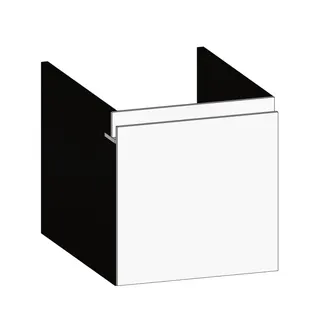 SCALIDO-Unterschrank zu Konsolenplatte 400x410x510mm 1 Auszug Farbvar. W/X/W
