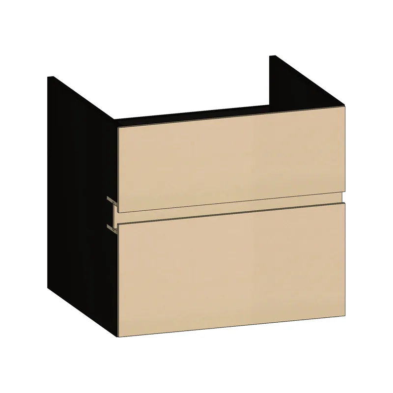 SCALIDO-Unterschrank zu Konsolenplatte 600x540x510mm 2 Auszüge Farbvar. K/X/K