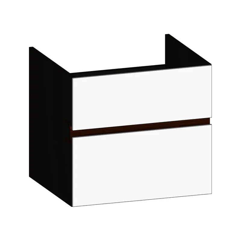 SCALIDO-Unterschrank zu Konsolenplatte 600x540x510mm 2 Auszüge Farbvar. W/X/E