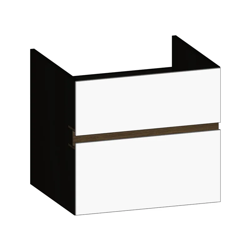 SCALIDO-Unterschrank zu Konsolenplatte 600x540x510mm 2 Auszüge Farbvar. W/X/N