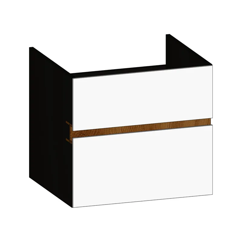 SCALIDO-Unterschrank zu Konsolenplatte 600x540x510mm 2 Auszüge Farbvar. W/X/S