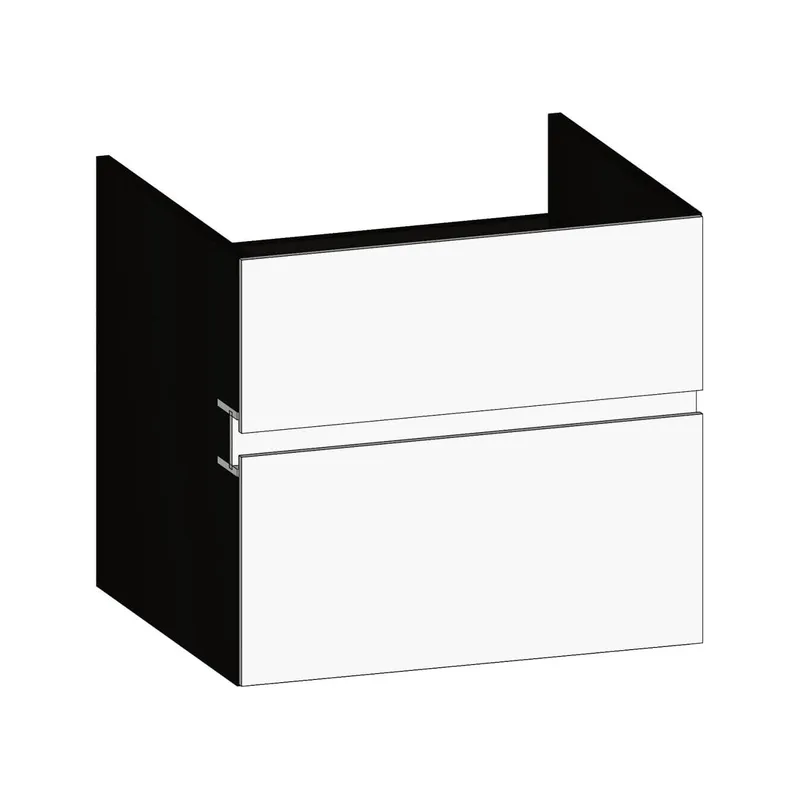 SCALIDO-Unterschrank zu Konsolenplatte 600x540x510mm 2 Auszüge Farbvar. W/X/W