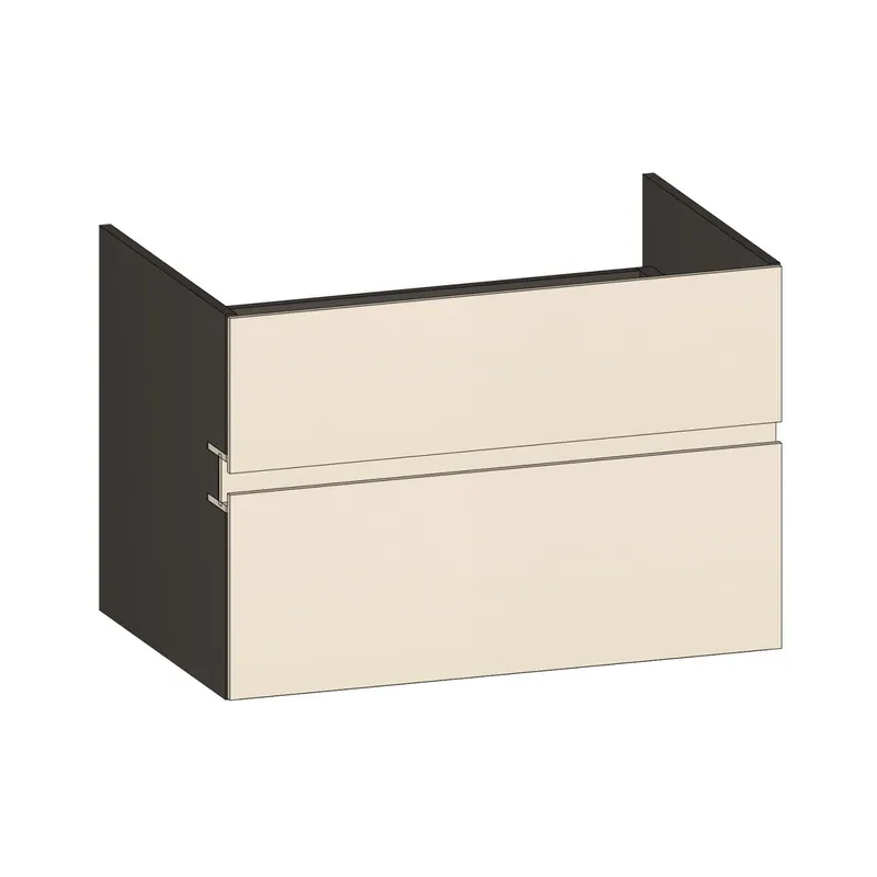SCALIDO-Unterschrank zu Konsolenplatte 800x540x510mm 2 Auszüge Farbvar. K/X/K