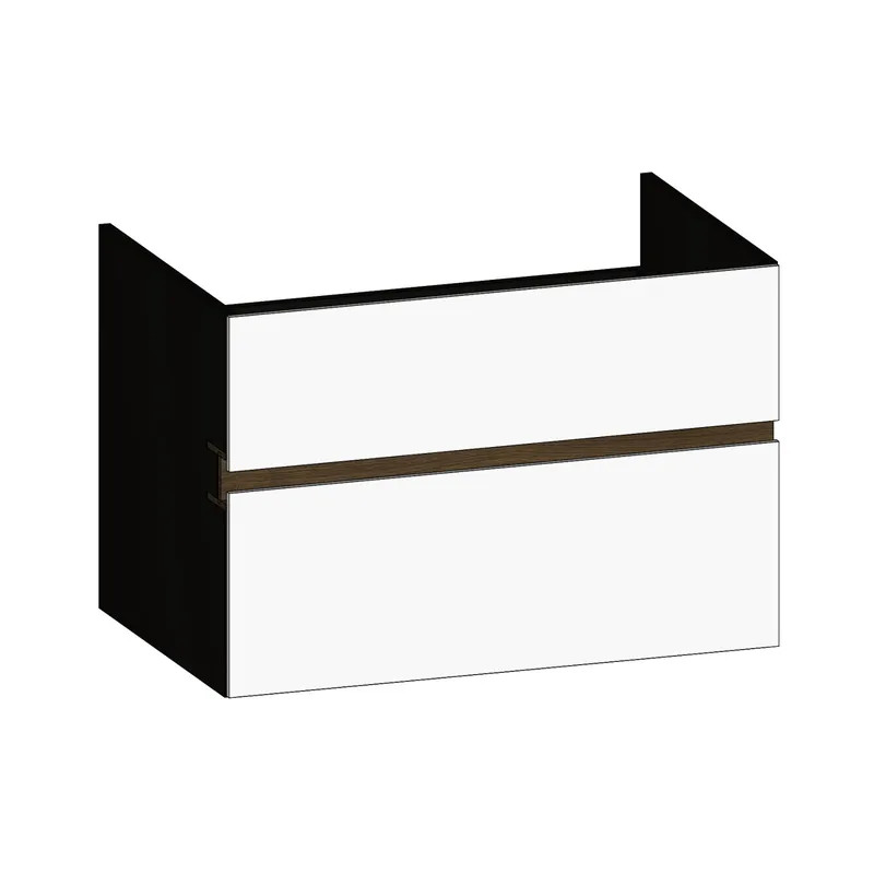 SCALIDO-Unterschrank zu Konsolenplatte 800x540x510mm 2 Auszüge Farbvar. W/X/N