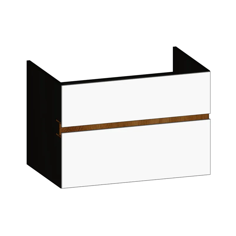 SCALIDO-Unterschrank zu Konsolenplatte 800x540x510mm 2 Auszüge Farbvar. W/X/S