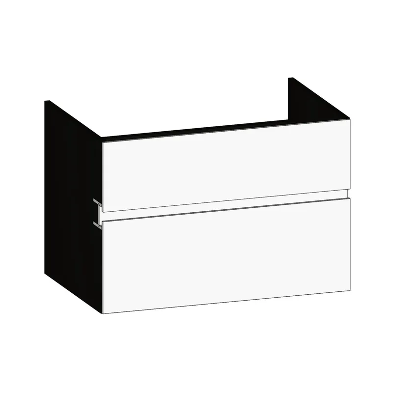 SCALIDO-Unterschrank zu Konsolenplatte 800x540x510mm 2 Auszüge Farbvar. W/X/W