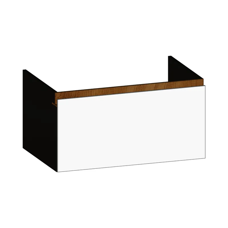 SCALIDO-Unterschrank zu Konsolenplatte 800x410x510mm 1 Auszug Farbvar. W/X/S