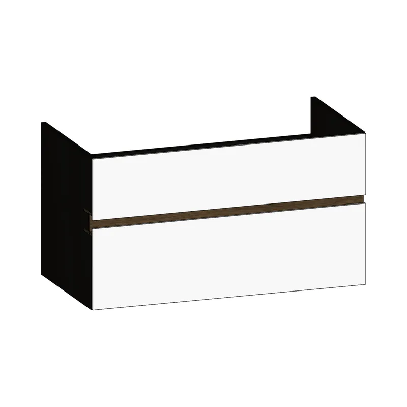 SCALIDO-Unterschrank zu Konsolenplatte 1000x540x510mm 2 Auszüge Farbvar. W/X/N