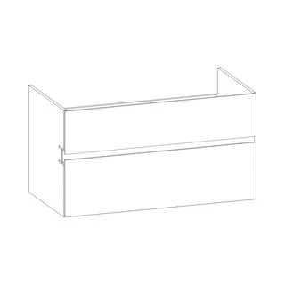 SCALIDO-Unterschrank zu Konsolenplatte 1000x540x510mm 2 Auszüge Farbvar. W/X/N – Bild 2