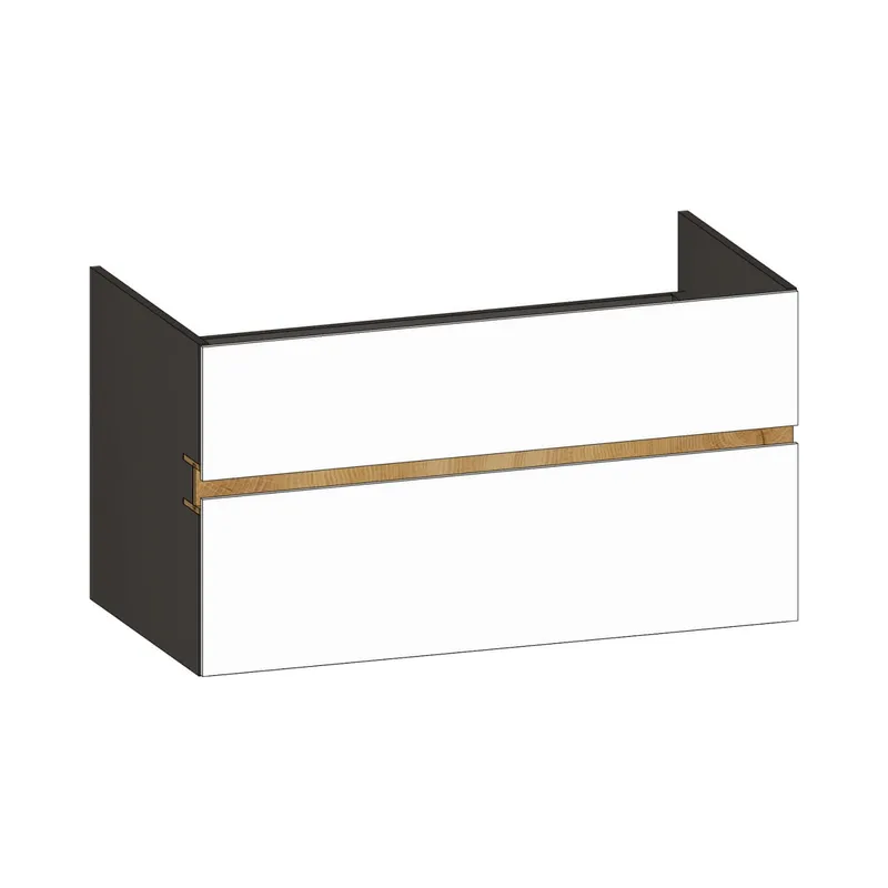 SCALIDO-Unterschrank zu Konsolenplatte 1000x540x510mm 2 Auszüge Farbvar. W/X/S