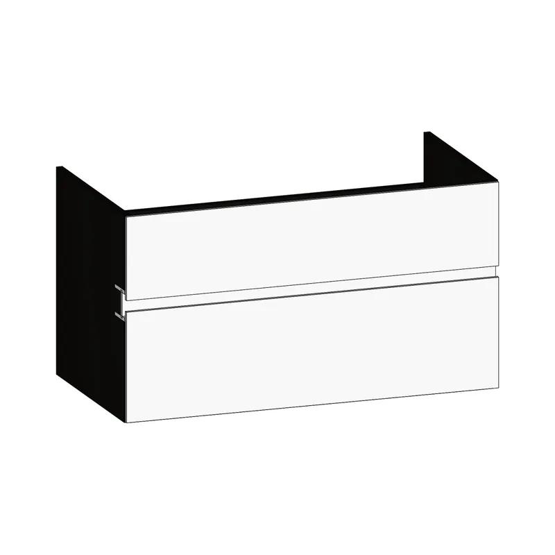SCALIDO-Unterschrank zu Konsolenplatte 1000x540x510mm 2 Auszüge Farbvar. W/X/W