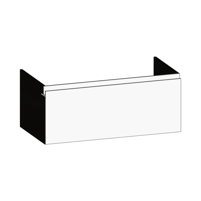 SCALIDO-Unterschrank zu Konsolenplatte 1000x410x510mm 1 Auszug Farbvar. W/X/W