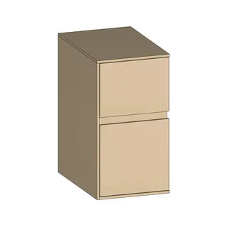 SCALIDO-Unterschrank Waschtisch Wand Wange links 300x560x460mm 2 Auszüge Farbvar. K/K/K