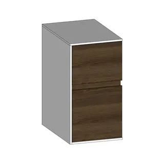 SCALIDO-Unterschrank Waschtisch Wand Wange links 300x560x460mm 2 Auszüge Farbvar. N/W/N