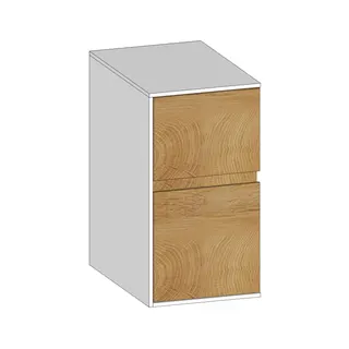 SCALIDO-Unterschrank Waschtisch Wand Wange links 300x560x460mm 2 Auszüge Farbvar. S/W/S