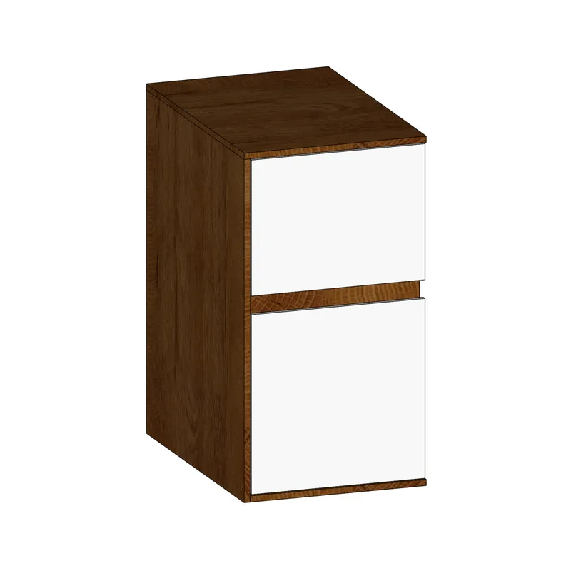 SCALIDO-Unterschrank Waschtisch Wand Wange links 300x560x460mm 2 Auszüge Farbvar. W/S/S
