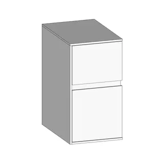 SCALIDO-Unterschrank Waschtisch Wand Wange links 300x560x460mm 2 Auszüge Farbvar. W/W/W
