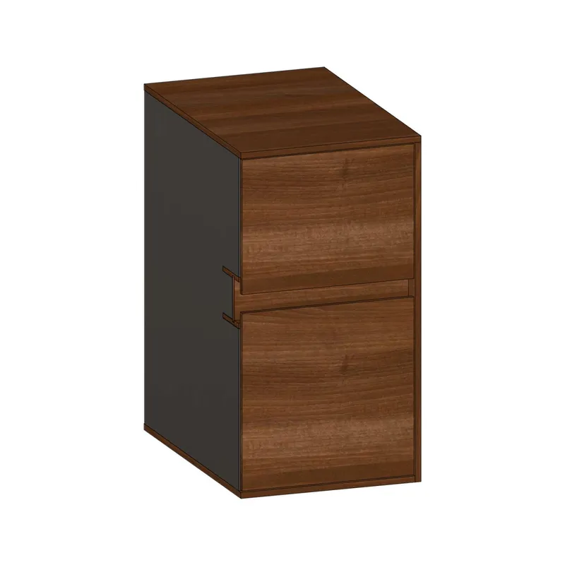 SCALIDO-Unterschrank WTWand Wange rechts 300x560x460mm 2 Auszüge Farbvar. E/E/E