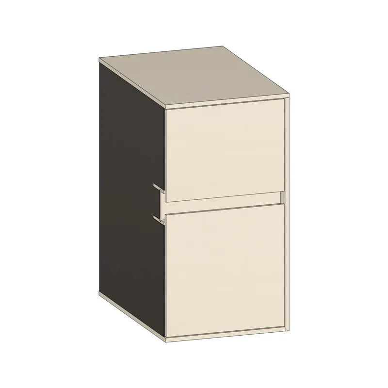 SCALIDO-Unterschrank WTWand Wange rechts 300x560x460mm 2 Auszüge Farbvar. K/K/K