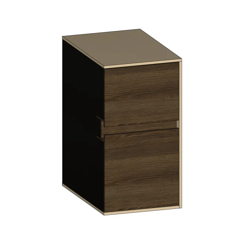 SCALIDO-Unterschrank WTWand Wange rechts 300x560x460mm 2 Auszüge Farbvar. N/K/N