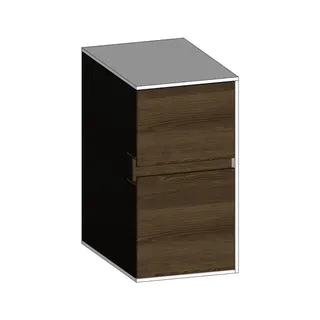 SCALIDO-Unterschrank WTWand Wange rechts 300x560x460mm 2 Auszüge Farbvar. N/W/N