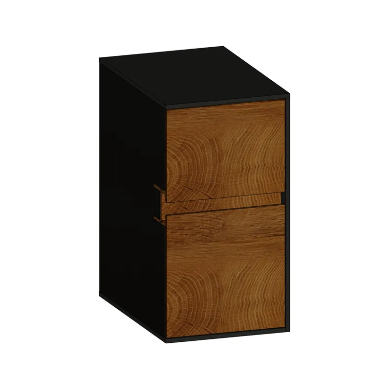 SCALIDO-Unterschrank WTWand Wange rechts 300x560x460mm 2 Auszüge Farbvar. S/A/S