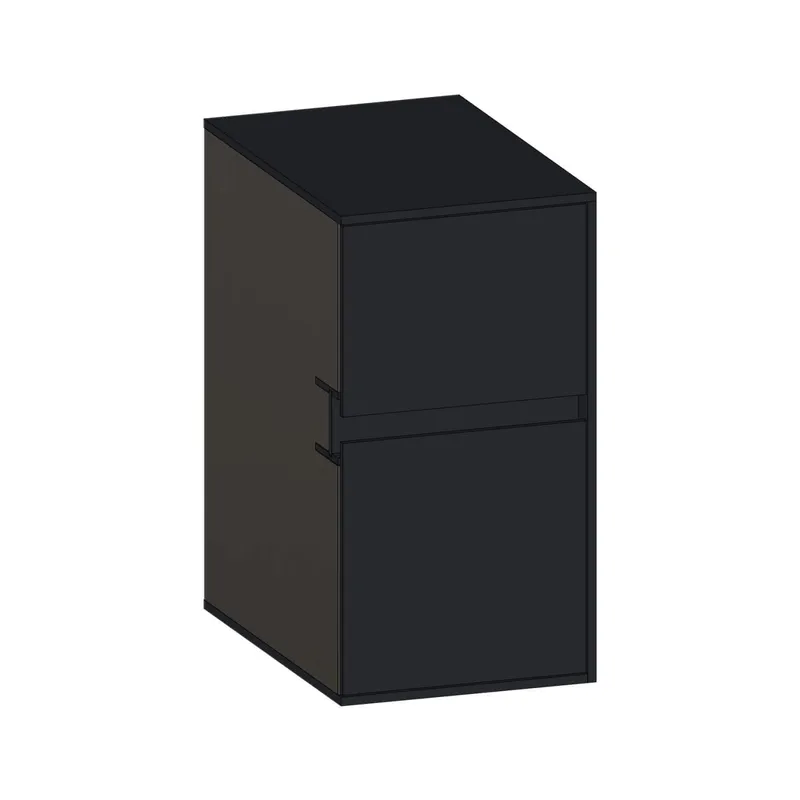 SCALIDO-Unterschrank WTWand Wange rechts 300x560x460mm 2 Auszüge Farbvar. V/V/V