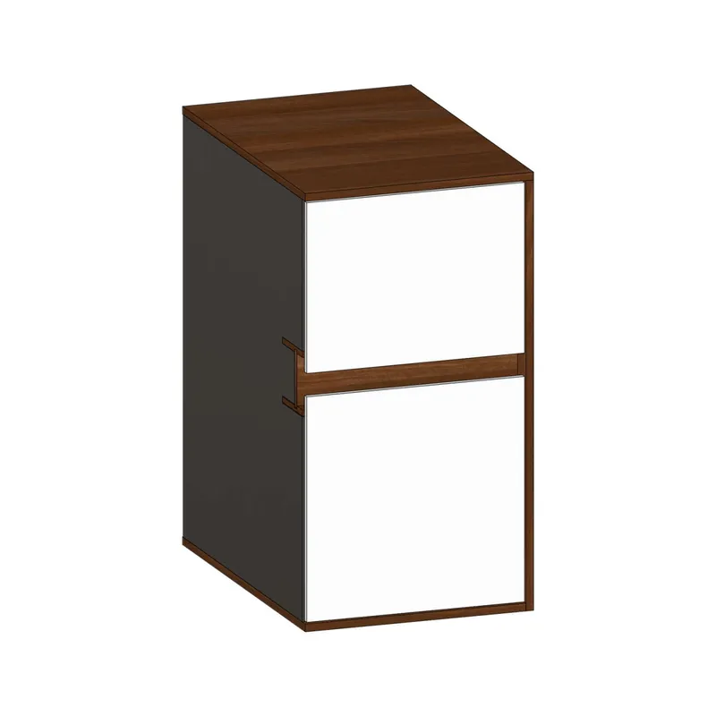 SCALIDO-Unterschrank WTWand Wange rechts 300x560x460mm 2 Auszüge Farbvar. W/E/E