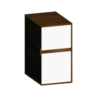 SCALIDO-Unterschrank WTWand Wange rechts 300x560x460mm 2 Auszüge Farbvar. W/S/S