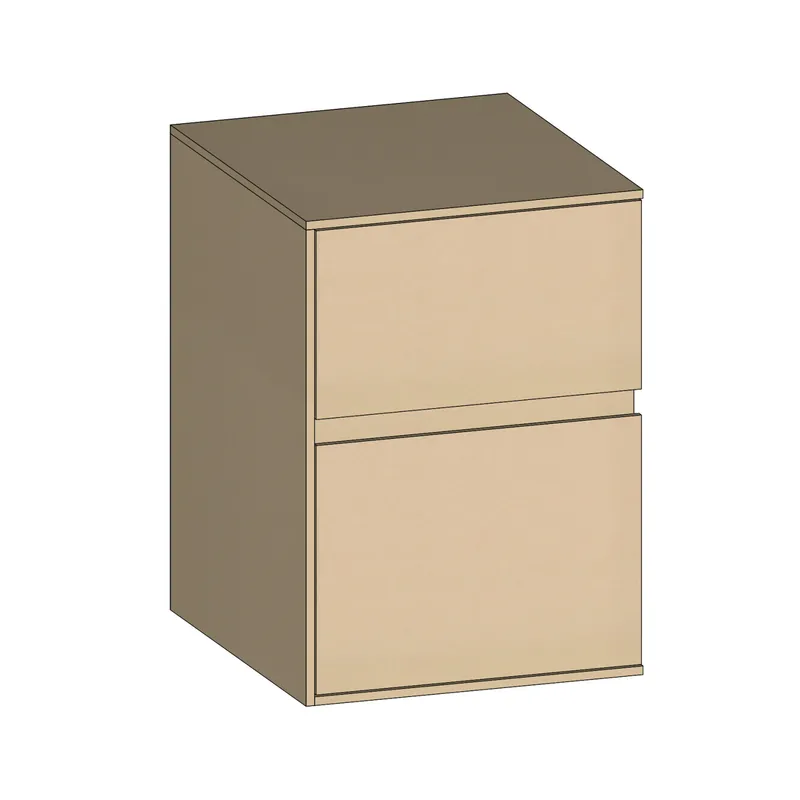 SCALIDO-Unterschrank Waschtisch Wand Wange links 400x560x460mm 2 Auszüge Farbvar. K/K/K
