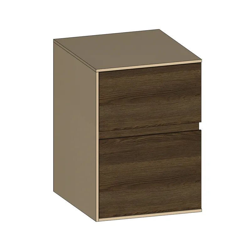 SCALIDO-Unterschrank Waschtisch Wand Wange links 400x560x460mm 2 Auszüge Farbvar. N/K/N