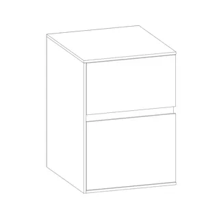SCALIDO-Unterschrank Waschtisch Wand Wange links 400x560x460mm 2 Auszüge Farbvar. S/A/S – Bild 2