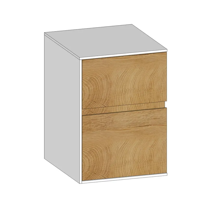 SCALIDO-Unterschrank Waschtisch Wand Wange links 400x560x460mm 2 Auszüge Farbvar. S/W/S